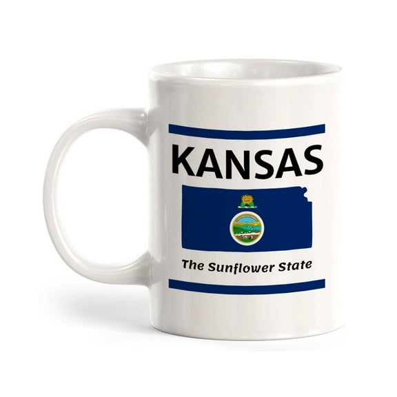 Designs ByLITA Kansas: The Sunflower State 11oz Plastic Coffee Mug | State Pride Collection