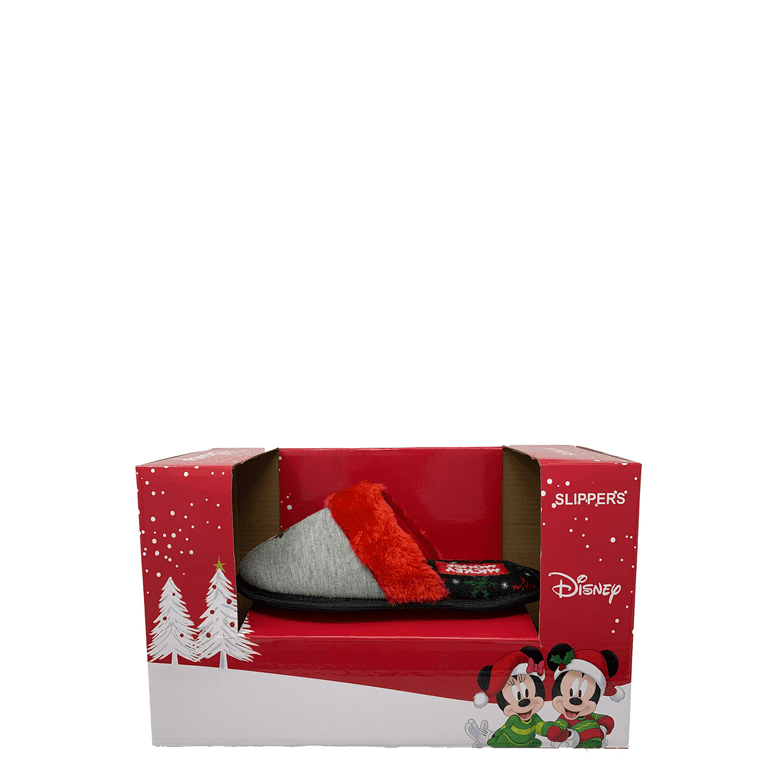 Mickey Mouse Youth Boys Holiday Scuff Slippers Family Slipper