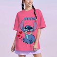 thumbnail image 5 of Camiseta de verano para mujer, de Disney, Lilo y Stitch, con estampado de dibujos animados, camisetas informales, ropa de calle, moda femenina, ropa Harajuku, 5 of 5