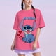 thumbnail image 4 of Camiseta de verano para mujer, de Disney, Lilo y Stitch, con estampado de dibujos animados, camisetas informales, ropa de calle, moda femenina, ropa Harajuku, 4 of 4