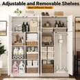 thumbnail image 6 of Homieasy 71” Tall Farmhouse Kitchen Pantry Cabinet with Adjustable Shelves and Barn Doors, Versatile Storage Cabinet for Dinning Room, Bathroom, Living Room, White, 6 of 7