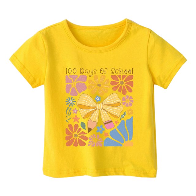 MEZZALL T-Shirts de Mode pour Garçons et Filles, Décontractés, Imprimés, Col Rond, Manches Courtes, 3-4 Ans