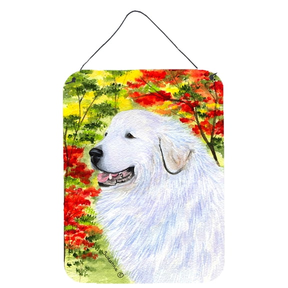 Carolines Treasures SS8235DS1216 Great Pyrenees Aluminium Metal Wall or Door Hanging Prints, 16" x 12", Multicolor