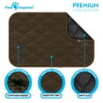 thumbnail image 5 of Paw Inspired Washable 30" Dog Crate Mat, Size 29x18 Inch, Waterproof Dog Crate Kennel Bed Anti-Slip Bottom Leakproof Pads (Dark Brown), 5 of 7