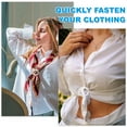 thumbnail image 4 of Uxcell Scarf Ring Clip Resin Oval T-Shirt Clip Fashion Ring Scarves Clasp Buckle Tie Circle Clip Light Coffee Color, 4 of 6