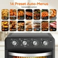 thumbnail image 2 of Plum Chef 27.5QT Air Fryer Toaster Oven Combo, Extra Large 7-in-1 Countertop Oven with Bake, Broil, Roast, Toast, Healthy Air Fry Function, 1600W, Digital Controls & 60-Min Timer, Black, 2 of 10