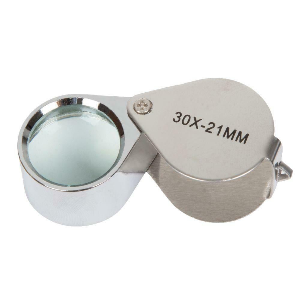 30X 21mm Jewelers Magnifier Gold Eye Loupe Jewelry Magnifying Glass FaHFBJ 