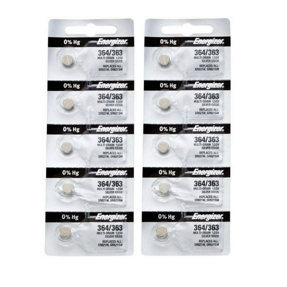 10 ENERGIZER (2 Pack) 364 3V Lithium Coin Cell Batteries