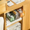 thumbnail image 6 of Wall-Mounted Cotton Pad and Swab Organizer Box, Punch-Free Transparent Plastic Cosmetic Storage Container with Drawer B, 6 of 6