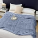 thumbnail image 4 of Manta Raschel de doble capa | Manta ultra suave, gruesa y cálida para invierno | Poliéster a rayas | Cama y sofá acogedor | Múltiples colores | 100x70cm | 1pc, 4 of 6