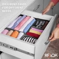 thumbnail image 3 of RFAQK Dresser Drawer Organizers Clothes - 12 Pack Underwear Organizer for Nursery and Baby Clothes - Closet Dividers and Storage Bins for Bra, Towels, Socks, Pants, Belt, Tie, 3 of 6