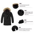 thumbnail image 5 of ZSHOW Boy's Puffer Jacket Warm Winter Jacket Quilted Outerwear Coat Black 10/12, 5 of 6