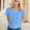 thumbnail image 2 of TSADFHJI Chandail en Molleton pour Femmes Logo Winnipeg T-Shirt Imprimé à Manches Courtes Col Rond Blouse S Bleu, 2 of 4