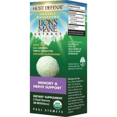Lion's Mane Extract Fungi Perfecti/Host Defense 2 fl oz (Best Lion's Mane Extract)