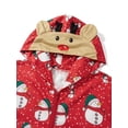 thumbnail image 6 of Family Matching Christmas Hood Jumpsuit Pajamas, Cartoon Snowman Print Long-Sleeved Zip Up Deer Sleepwear, 6 of 8
