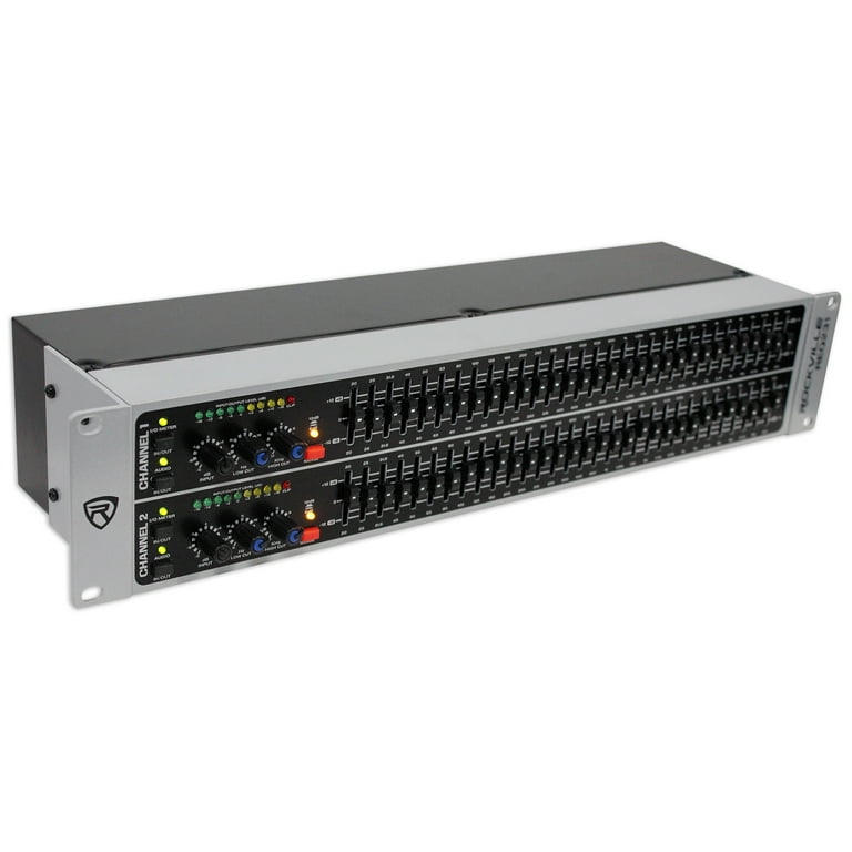 Rockville REQ231 Dual 31 Band 1/3 Octave Graphic Equalizer+3