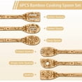 thumbnail image 2 of 6Pcs Bouquet Bamboo Cooking Utensils Wooden Lilies Roses Daisies Cosmos Engraved Cooking Spoons Spatula Set for DIY Women and Men Wood Cooking Spoon for DIY Kitchen House Warming Gift, 2 of 9