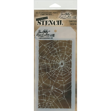 UPC: 0794504713053 | Tim Holtz Layered Stencil 4.125 X8.5 -Shatter