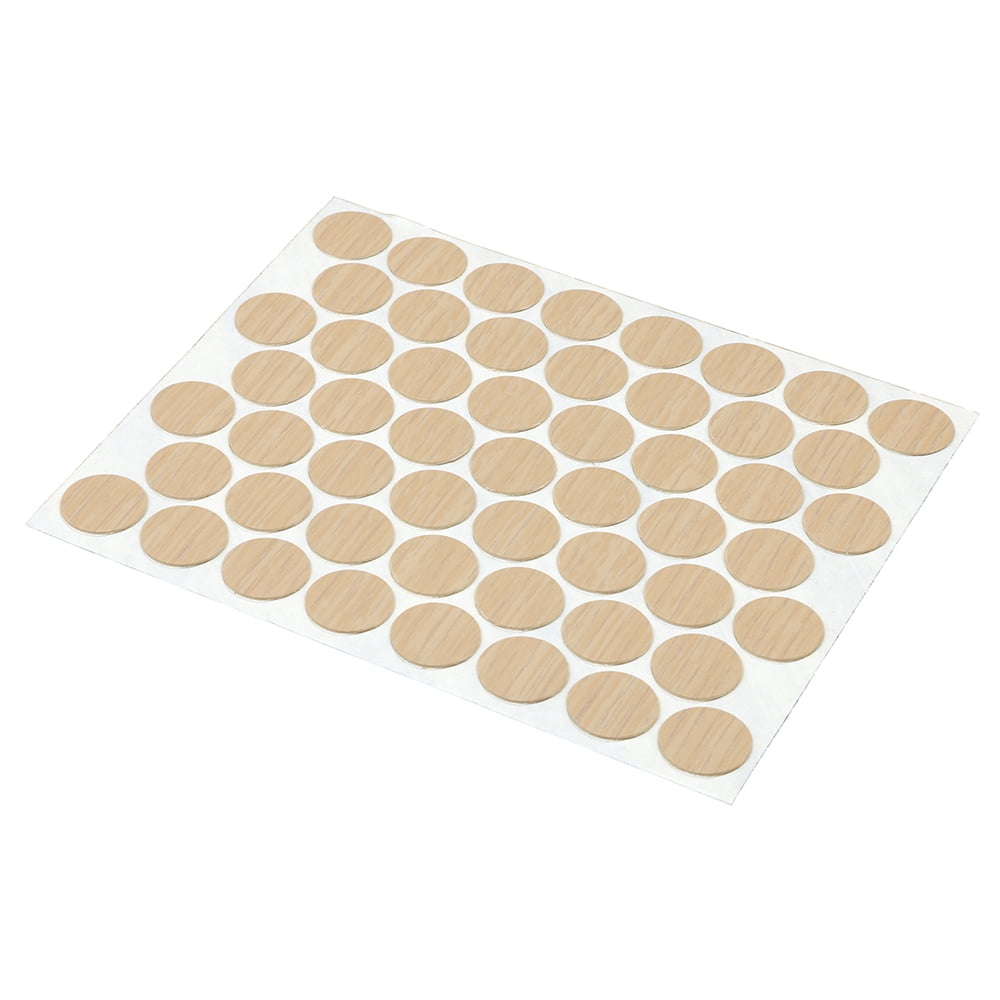 Maple Screw Hole Covers, SelfAdhesive, Smooth, Plastic, 53 Per Sheet