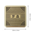 thumbnail image 2 of MasteelfCA 1 Pce Boussole Feng Shui Multi-Usage Couverture Rabattable Luo Pan Camping Survie Boussole, 2 of 7