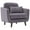 Dark Gray, variant on Allora Arm Chair in Light Gray