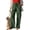 Army Green women wide leg trousers with pockets a1, variant on Cagogo Women's Wide Leg Elastic Waist Trousers with Pockets Casual Loose Long Pants Lounge Work Trousers Summer Beachwear Clothes, Light Blue S