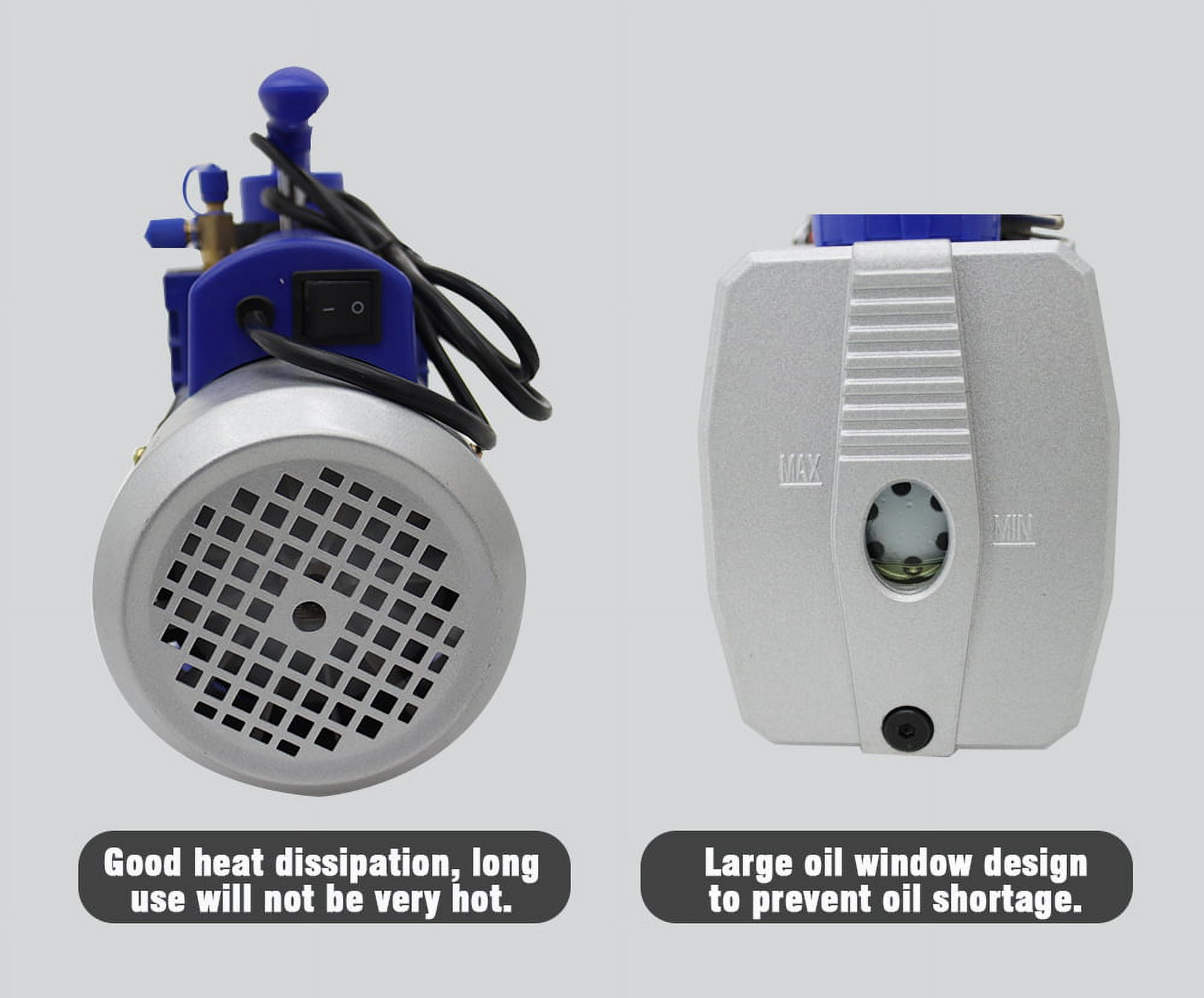 PreAsion 7CFM Vacuum Pump Two-Stage Vacuum Pump Vane Vacuum
