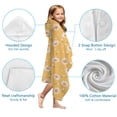 thumbnail image 7 of Yellow Daisy Flower Retro Pattern Hooded Bath Towel，60"x35" for Ages 3 To 12 Kids, Quick Dry Lightweight Soft Microfiber Hood Beach Towel Cover Up for Kids, 7 of 7