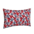 thumbnail image 2 of Daiia Palm Tree Pattern on Red Bedding Waterproof Pillow Protector Zippered Queen – Bed Bug Proof Pillow Encasement-16"x24", 2 of 9