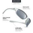 thumbnail image 2 of Xagger Wrap Around Sport Polarized Sunglasses for Men Women Running Driving Fishing TR90 Frame Glasses, 2 of 6