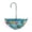 Blue, variant on Tarmeek Pink Wrought Iron Wall Mounted Umbrella Shaped Planter Container for Indoor Outdoor Home Garden Decor, No Drill Installation Required