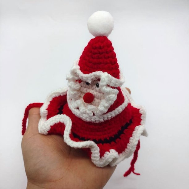 Como Gatos y Perros, Sombreros y Accesorios Navideños, Árboles de Navidad de Papá Noel de Lana Tejidos a Mano