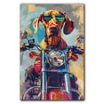 thumbnail image 3 of Vizsla Dog Poster Riding A Motorcycle - Vizsla Dog Canvas Wall Art For Bedroom Decor - Gifts For Men - Gifts For Men, 3 of 6