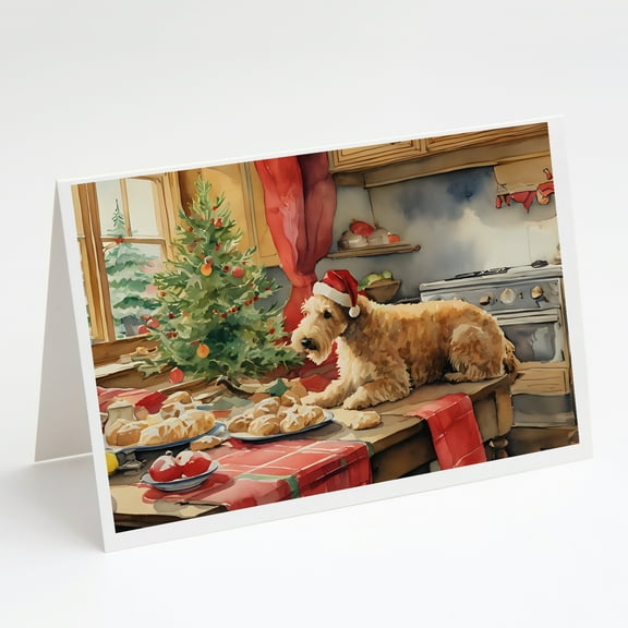 Lakeland Terrier Christmas Cookies Greeting Cards Pack of 8 7 in x 5 in