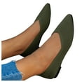 thumbnail image 1 of Women's Dress Shoes Spring Autumn Mesh Pointed Toe Slip on Low Heels Ballet Flats Walking Work Loafers, 1 of 6