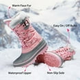 thumbnail image 3 of Dream Pairs Kids Boys & Girls Snow Boots Insulated Waterproof Winter Snow Boots KRIVER-1 PINK Size 1, 3 of 6