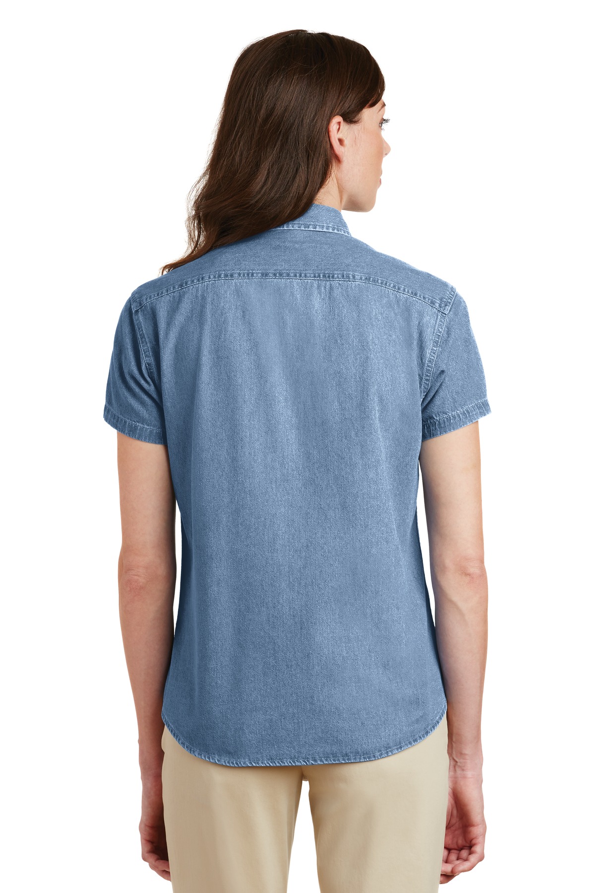 Port & Company ® - Ladies Short Sleeve Value Denim Shirt. LSP11 - image 2 of 2