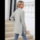 thumbnail image 4 of Camisas de Larga para Mujer, Blusas Túnica Casuales de Cuello Alto Gris XXL, 4 of 10