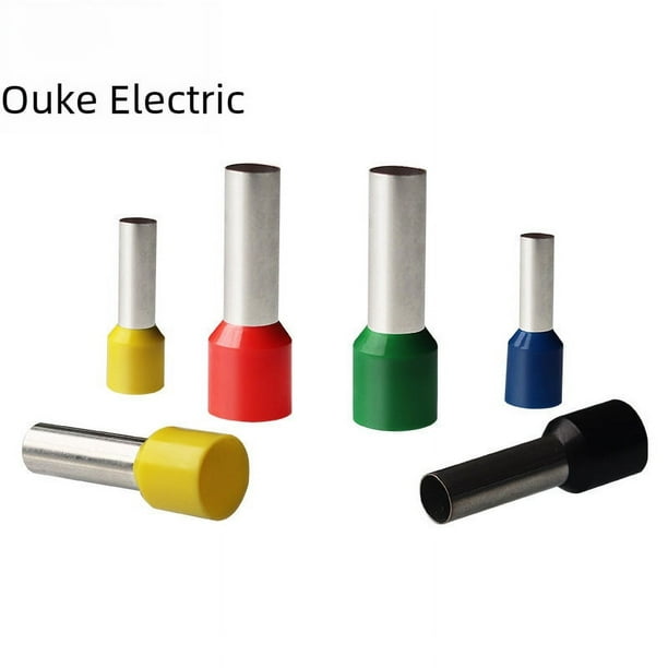 Terminal de tubo tipo VE, tipo clavija, nariz de cableado, estilo europeo, tubo tipo E, cable de cobre, protección auditiva, manguito de cable, terminal preaislado tipo tubo de aguja