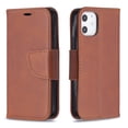 thumbnail image 6 of Allytech iPhone 12 Mini Case Wallet, PU Leather Slim Fit Magnetic Closure Hand Wrist Strap Shockproof Full Protection TPU Back Cover Shell for Apple iPhone 12 mini 5.4", Brown, 6 of 6