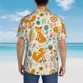 thumbnail image 4 of Sigee Whimsical Fox Floral Garden for Men’s Casual Beach Summer Shirts Funky Hawaiian Shirt for Men Hawaiian Shirts,Large, 4 of 7