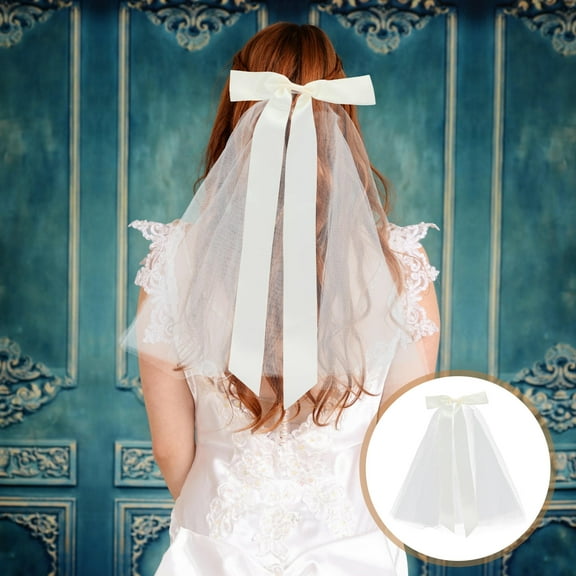 MERRYHAPY Bride Hair Accessory Bridal Veil White Lace 1Pcs