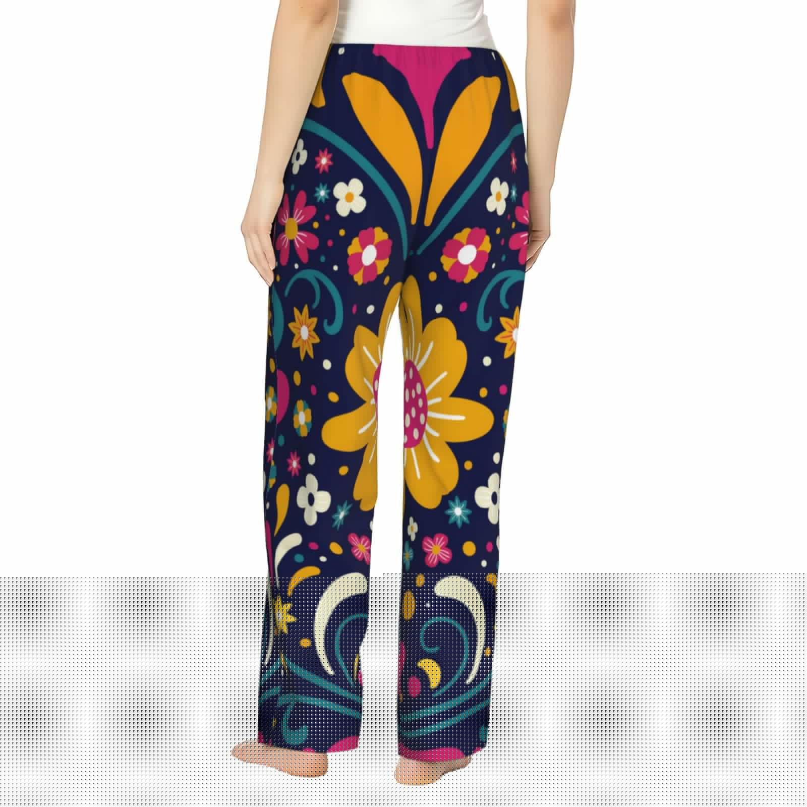 thumbnail image 3 of Balery Cinco De Mayo Floral print Women's Pajama Pants,Ultra Lightweight Pjs,Lounge Pant-Medium, 3 of 9