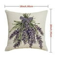 thumbnail image 3 of Under 10 Pillow Case Spring New Lavender Sofa Pillow Linen Printed Letter Pillow Cover, 3 of 6