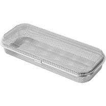 Dishwasher Chopstick Silverware Basket: Stainless Steel Dishwasher Basket for Small Item, Rectangular Mesh Utensil Cleaning Basket Drying Rack Drainer Basket (10.83" L x 4.53" W x 1.77" H)