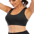 thumbnail image 4 of LEEYNEER Sports Bras For Women Padded High Impact Seamless Criss Cross Back Workout Tops Gym Activewear Bra Wireless Longline Yoga Bra Push Up Bras Black/ White/ Red, 4 of 8
