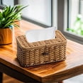 thumbnail image 3 of Rattan Rectangular Tissue Box Cover - Boho Decorative Woven Tissue Holder,Vintage Farmhouse Tissue Dispenser for Home, 3 of 5