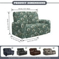 thumbnail image 2 of Xoenoiee Dandelion Flower Print Recliner Loveseat Cover Stretch Reclining Sofa Slipcover for 2 Seat Jacquard Reclining Couch Sofa Covers Furniture Protector with Elastic Straps Bottom, 2 of 6