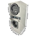 thumbnail image 2 of Commercial Coin Vending Laundry Machine 12kg Washer Dryer 220V for Laundromat, 2 of 12