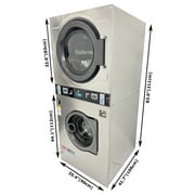 Washing Drying Machine Coin-Operated Double-Layer Commercial 220V 1PH